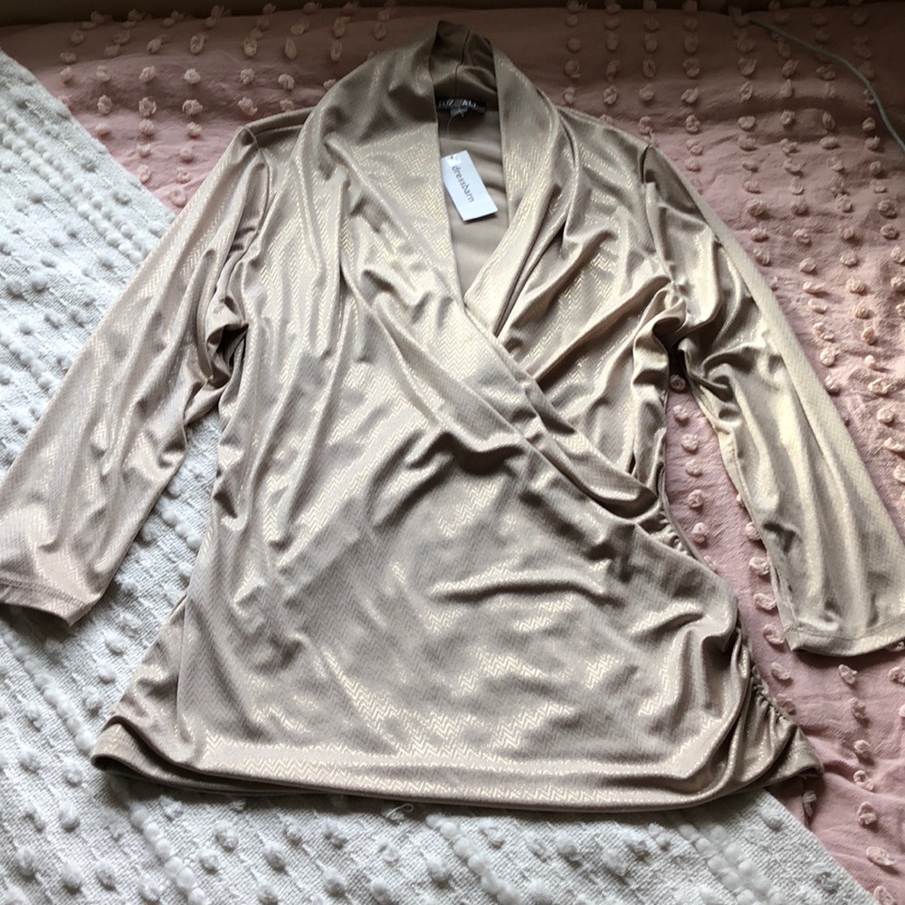 golden cinched blouse